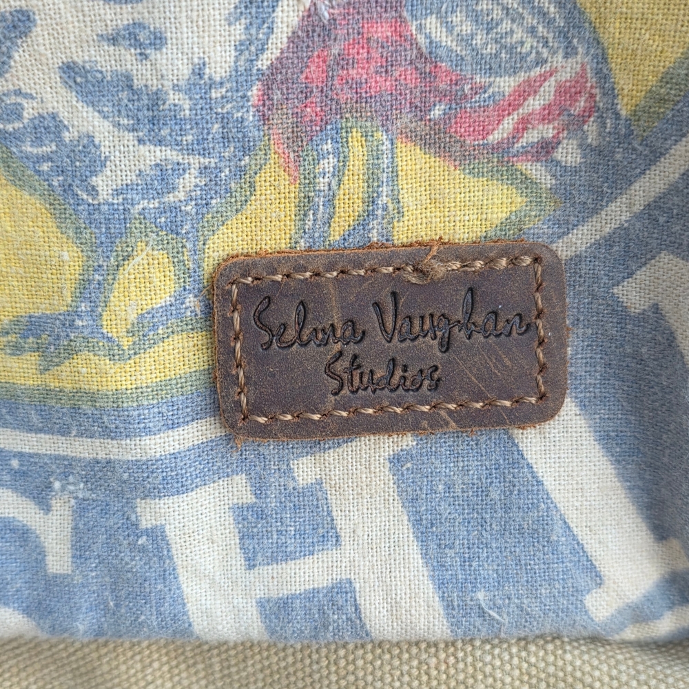 Selina‎ Vaughan Studios Canvas Mini  Backpack Crossbody Rooster Print Tan Boho - Picture 16 of 16